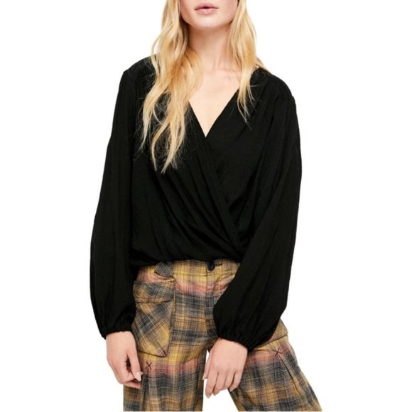 Free People Tops - Free People Check On It Wrap Top.